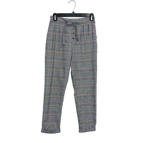 H&M Black Houndstooth Plaid High Waist Pants - Picture 1 of 10